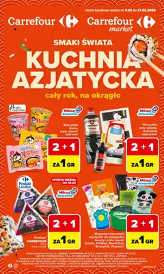 Pogląd gazetki "Kuchnia Azjatycka" ze sklepu Carrefour ważnej od 09.02.2026
