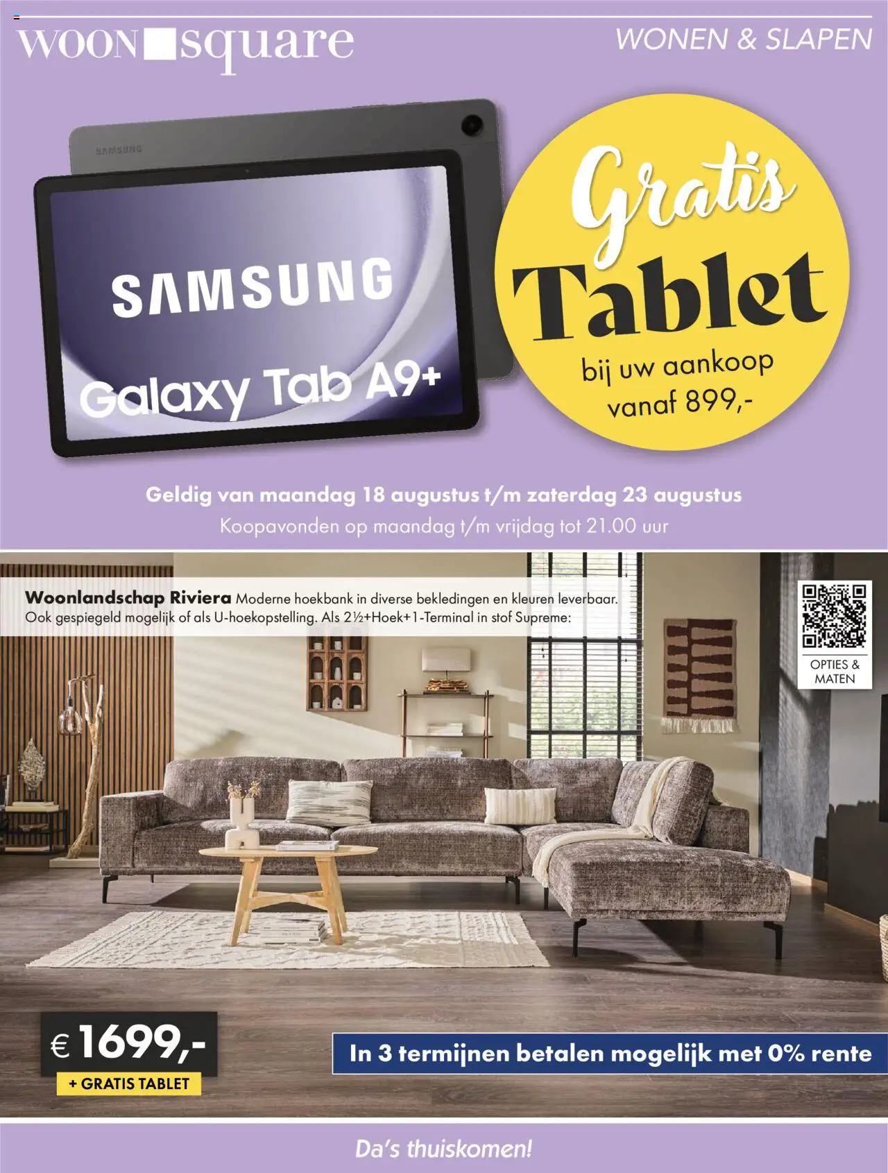 Woonsquare shop Folder geldig vanaf 18-08-2025 - Paginanummer 1