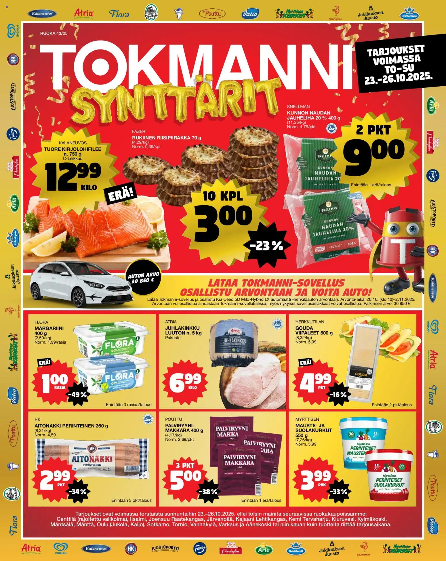 Tokmanni-kaupan Ruokatarjoukset voimassa 23/10/2025 - Sivulla 1