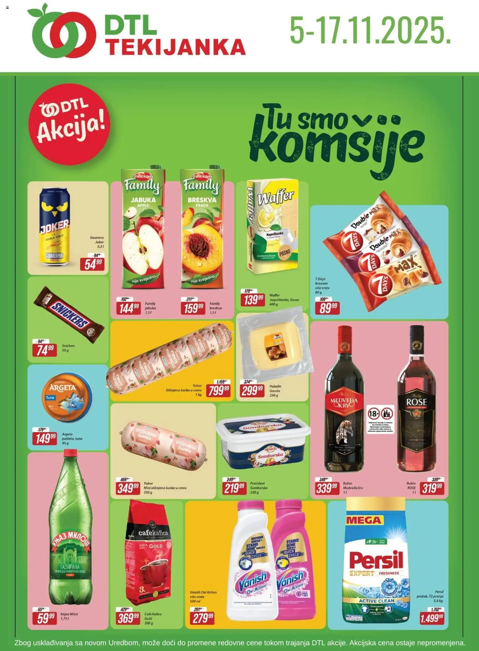 Pregled Tekijanka kataloga - važi od 05.11.2025