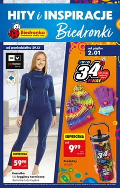 Pogląd gazetki "Hity i inspiracje" ze sklepu Biedronka ważnej od 29.12.2025
