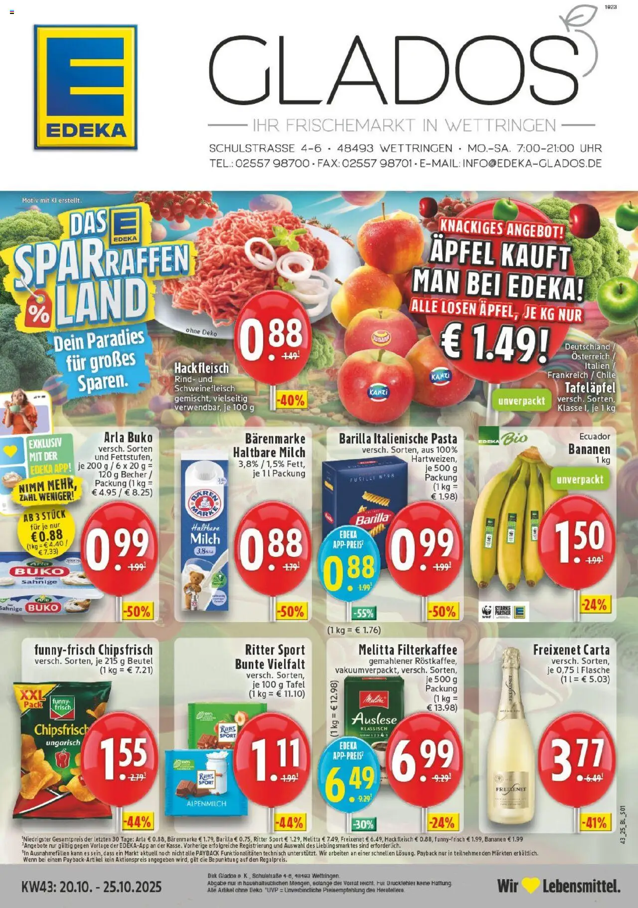 EDEKA Prospekt ab 19.10.2025 - Prospekt Wettringen Online
