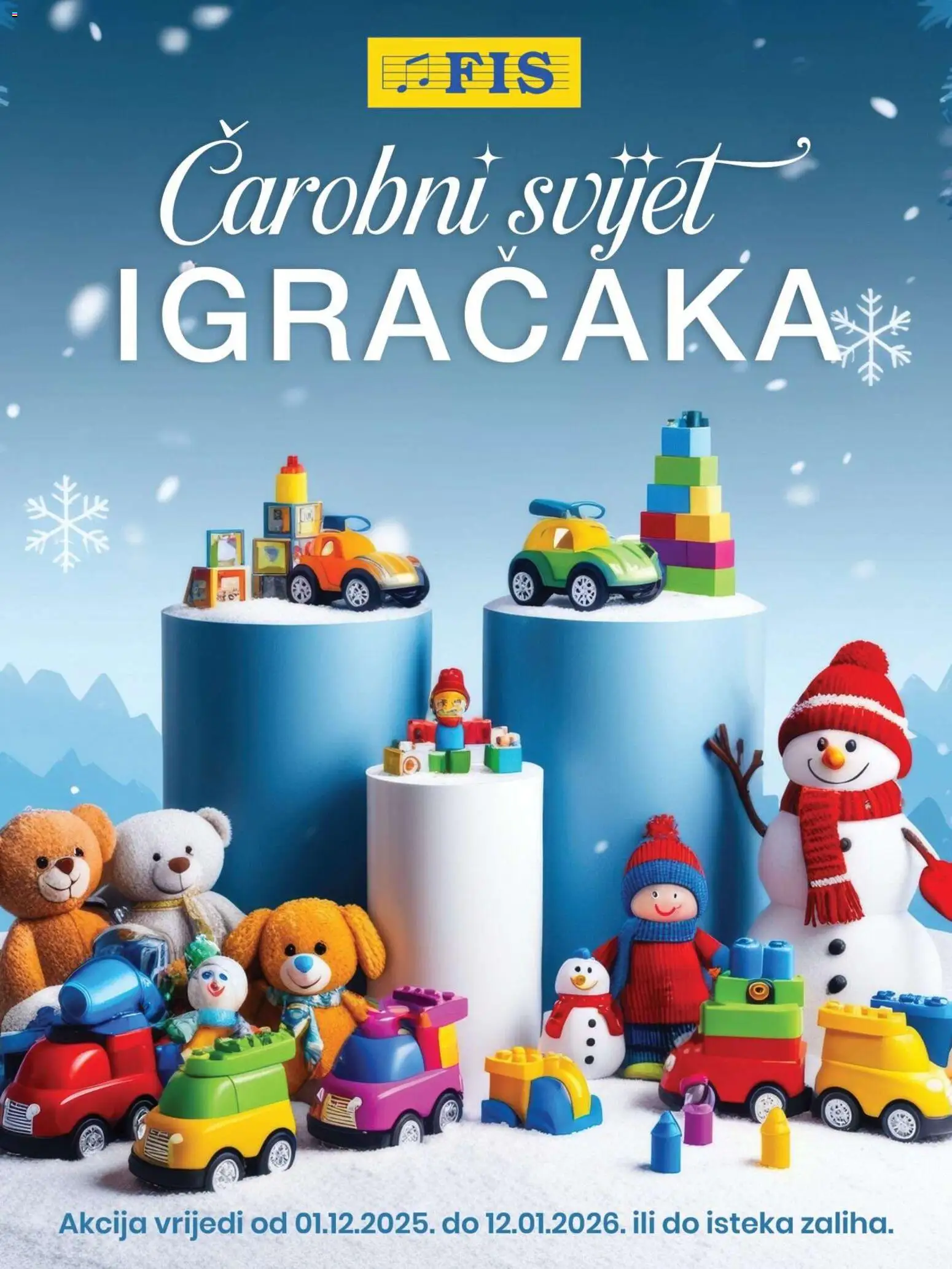 Pregled letka Čarobni svijet igračaka trgovine FIS vrijedi od 2025.12.01