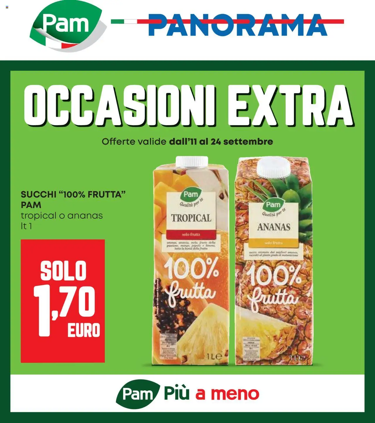 Volantino Panorama valido da 11/09/2025 numero di pagina 1 - Frutta, Ananas