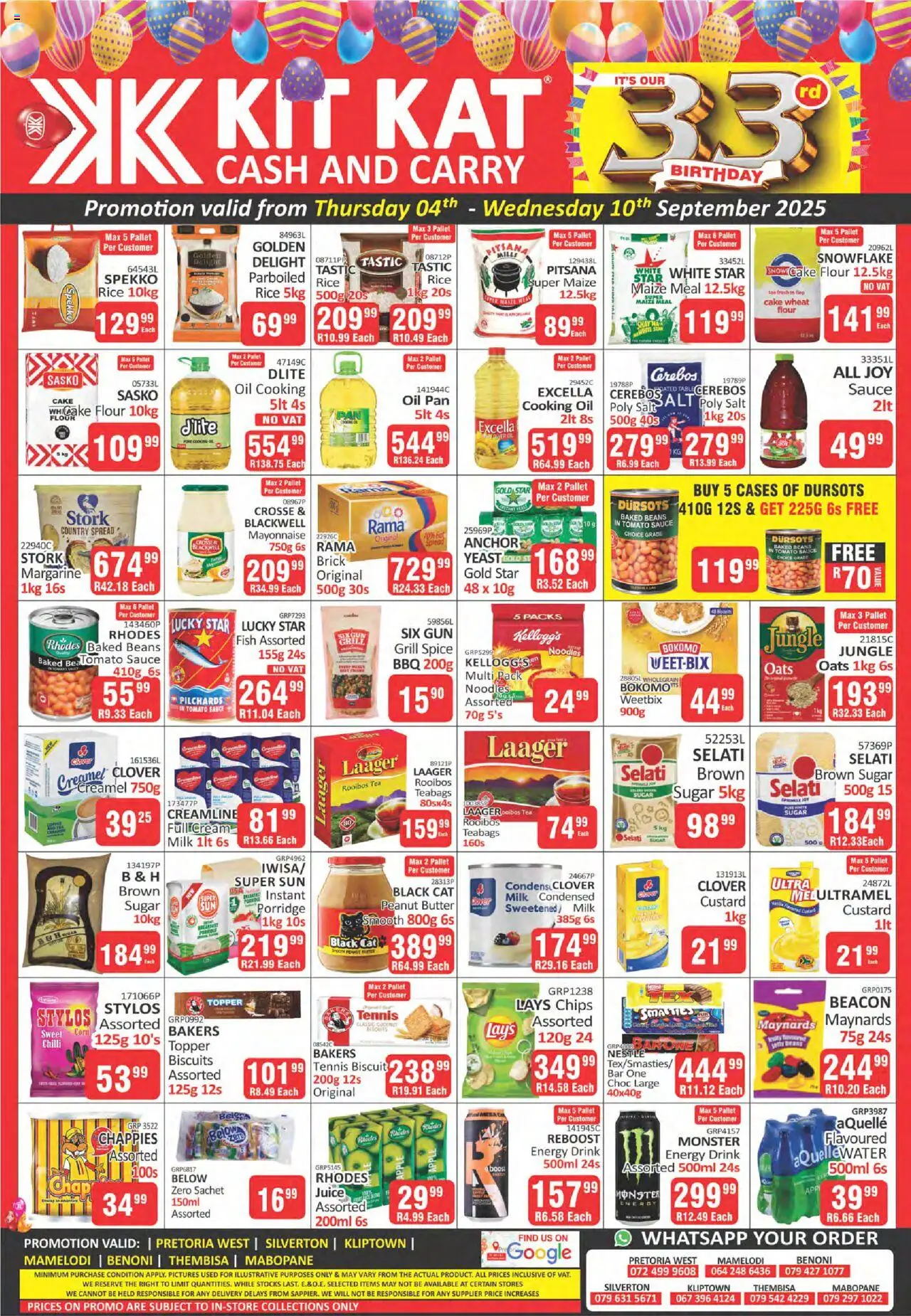 KIT KAT Cash & Carry Specials from 04/09 - 10/09/2025 > Promotions