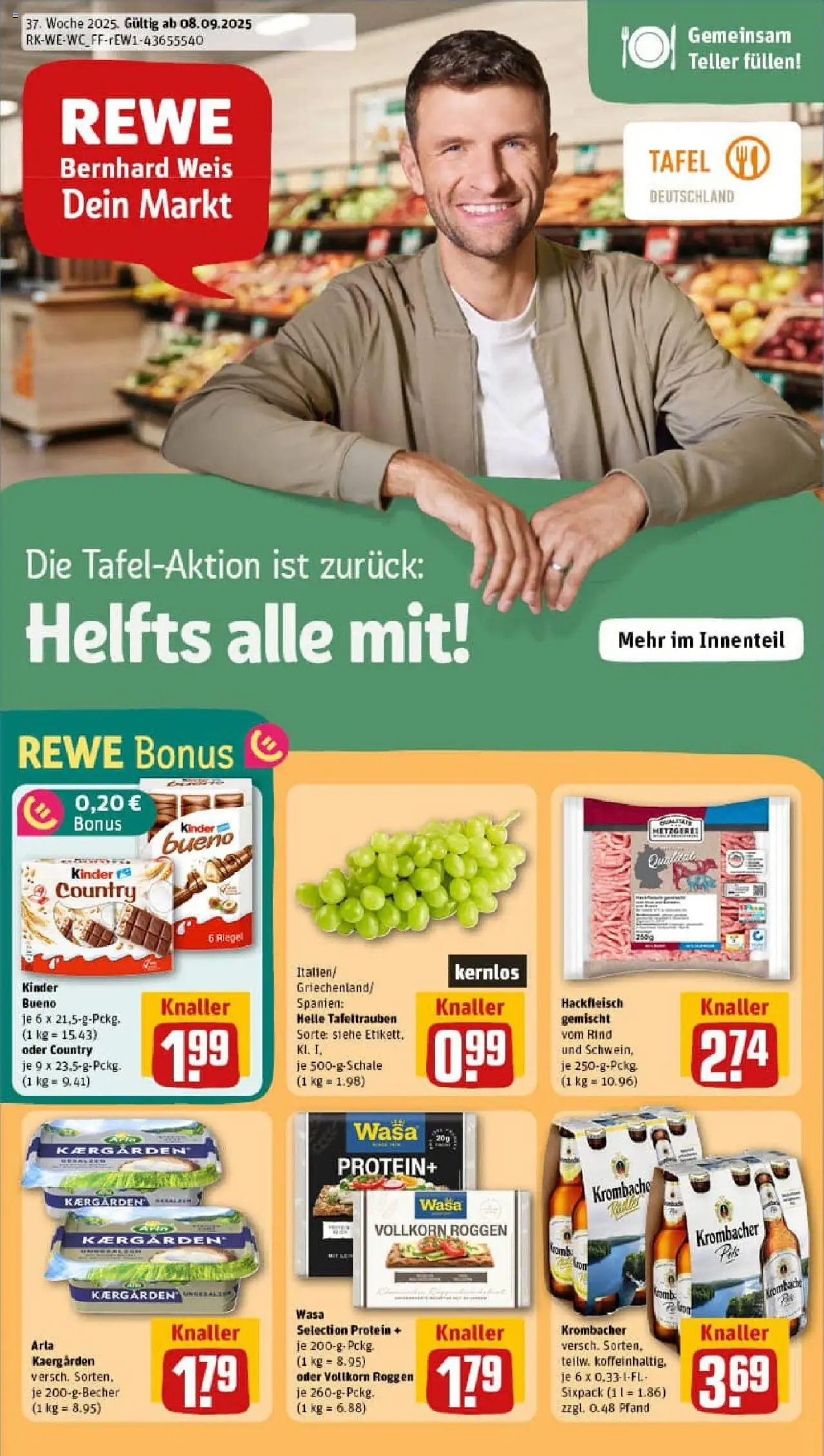 REWE Prospekt ab 07.09.2025 nächste Woche - Prospekt Köln / Bocklemünd	