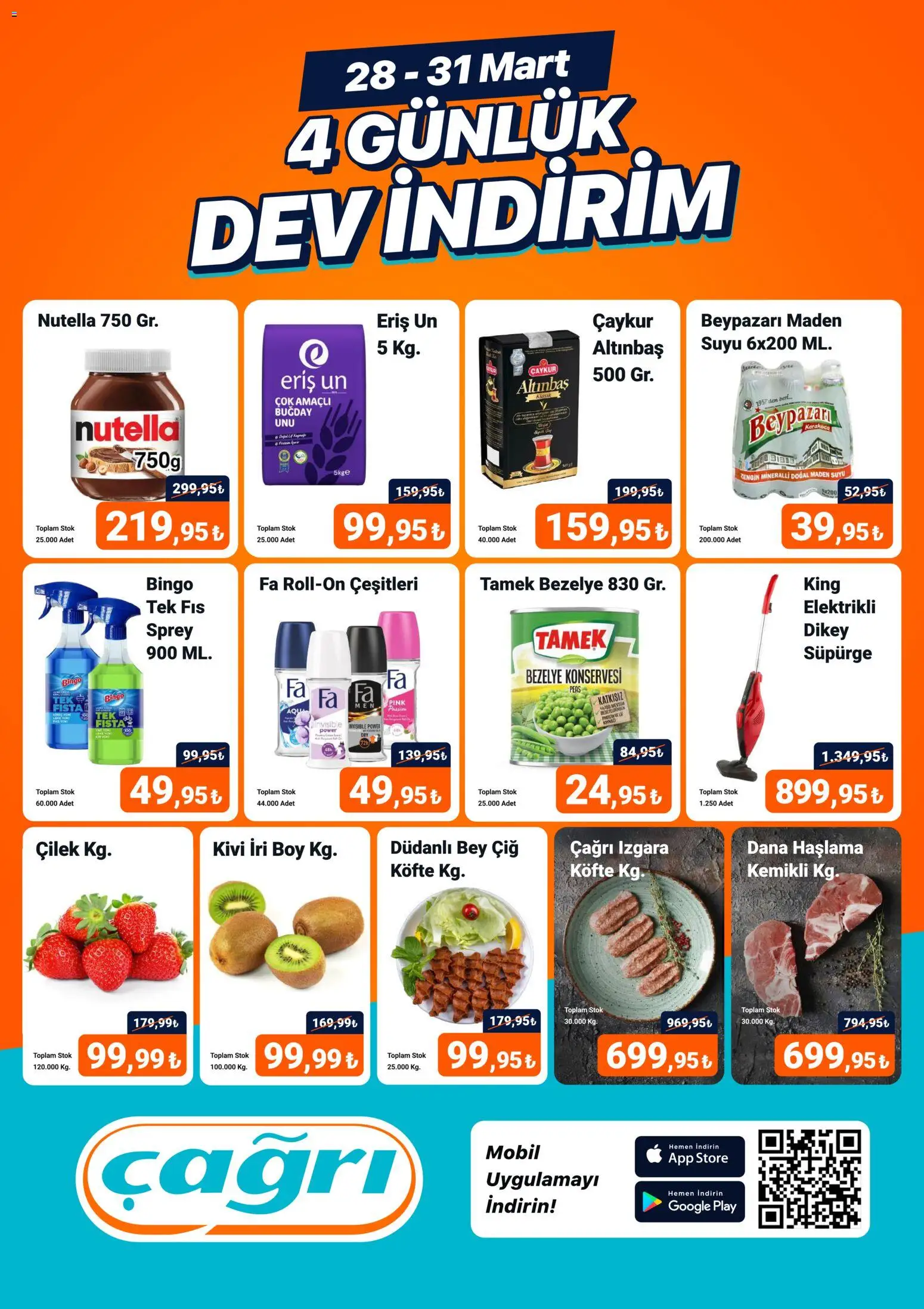 Çağrı Market Çağrı Market - 4 Günlük Dev İndirim Mart 28.03.2026 - Broşürünün önizlemesi