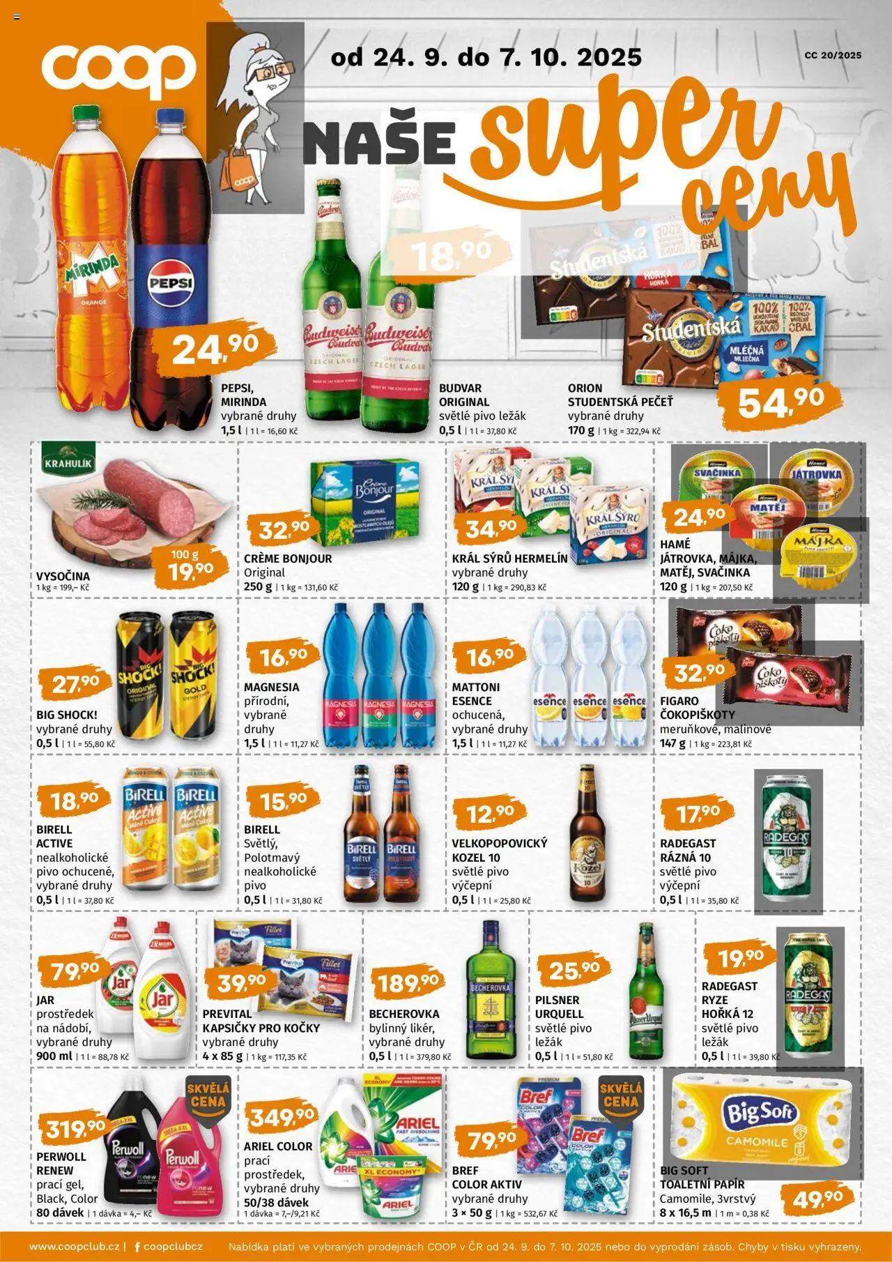  Trefa Leták - COOP naše super ceny (24.09.2025 - 07.10.2025)
