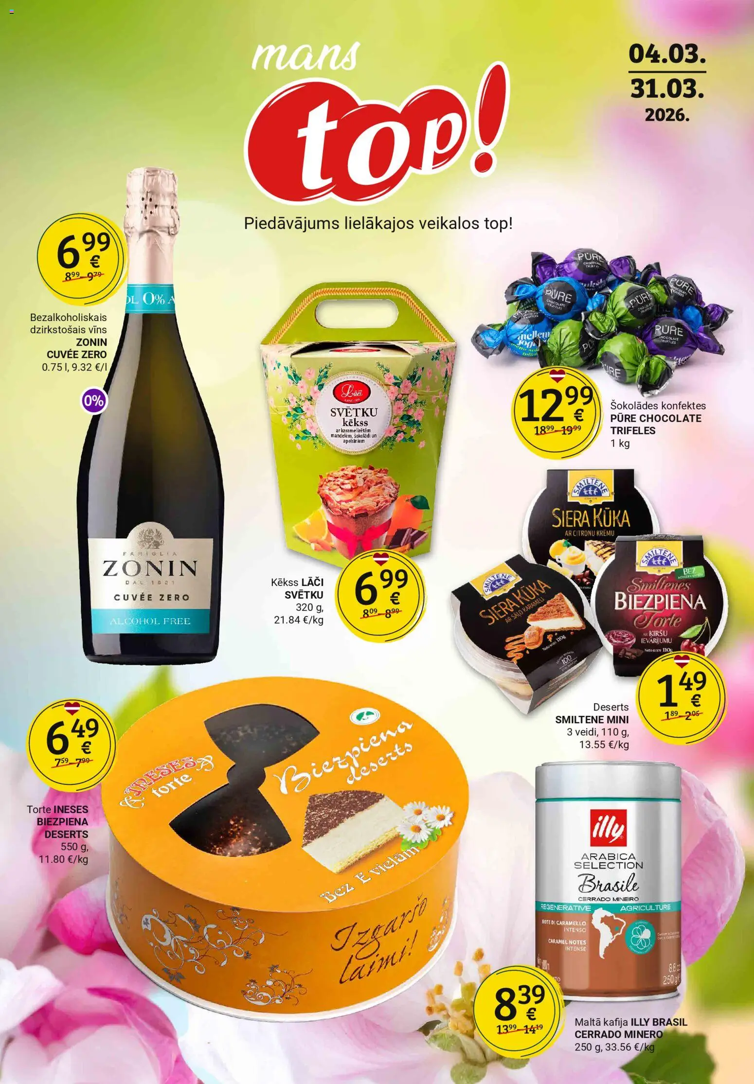 Skatīt Top! akciju bukletu, derīgs no 03.03.2026.