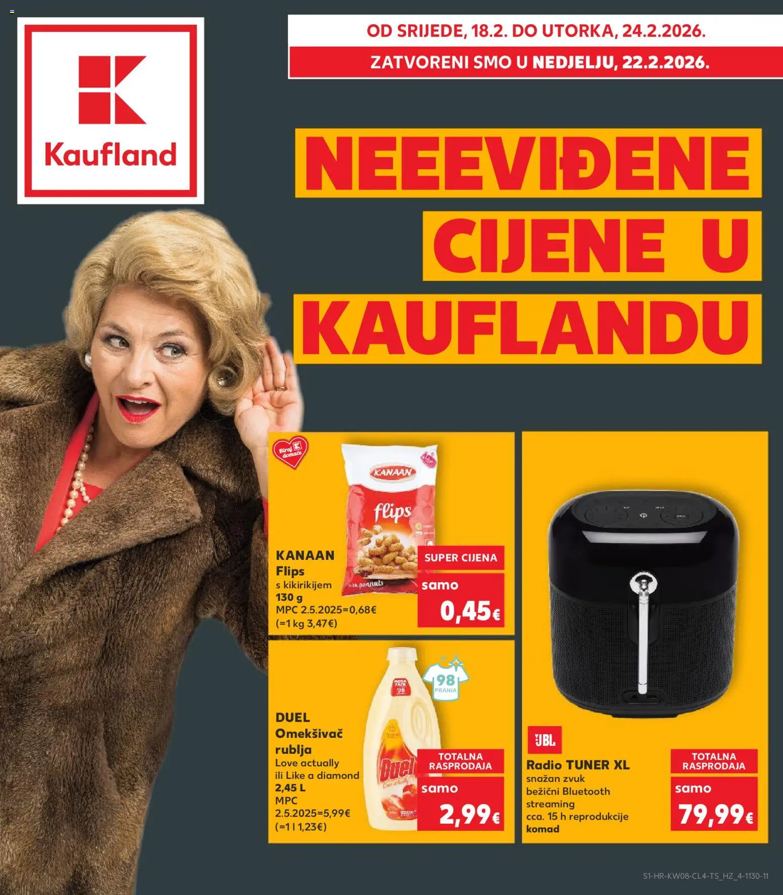 Pregled letka Neevidene cijene trgovine Kaufland vrijedi od 18.02.2026