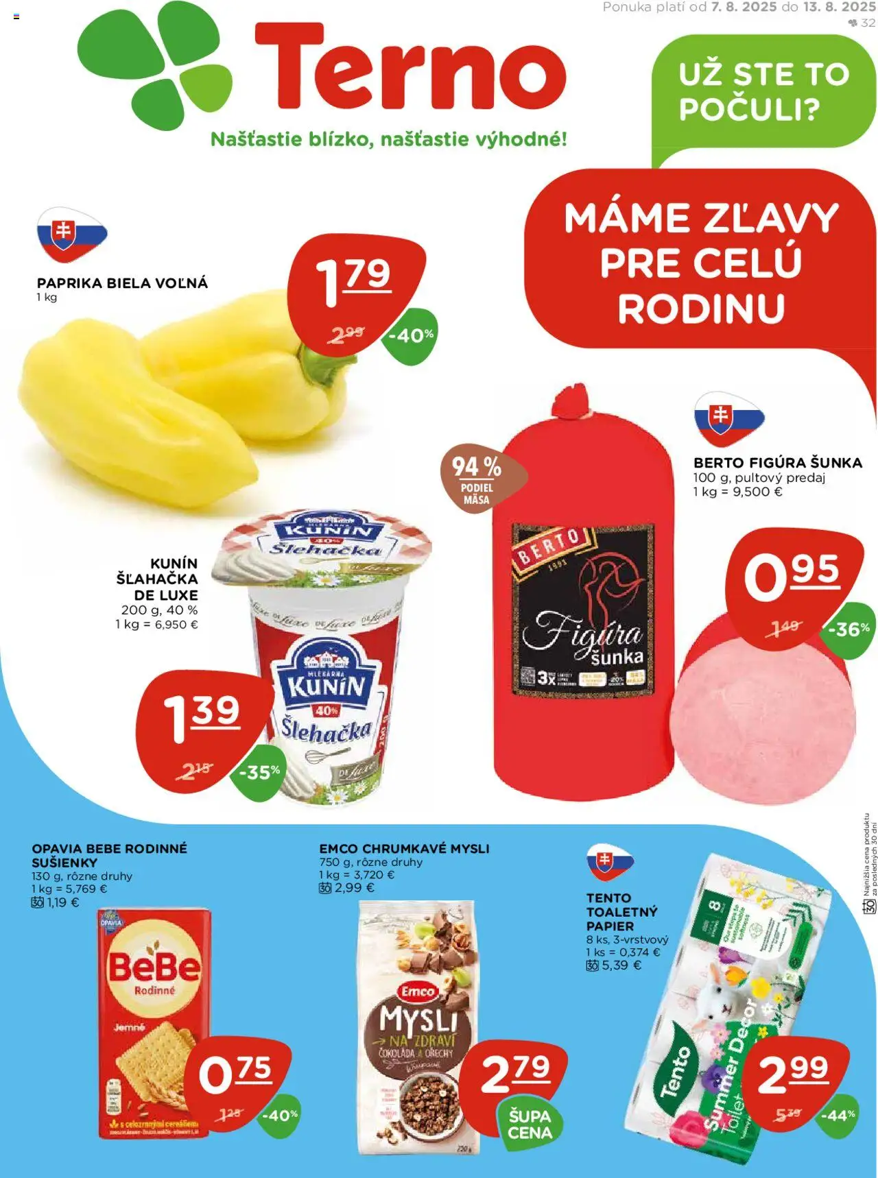 Terno Leták (07.08. - 13.08.2025) - Akčná ponuka