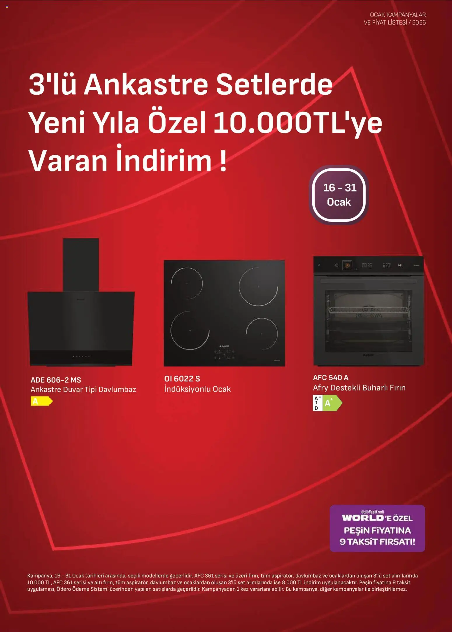 Arçelik Ankastre Kataloğu 16.01.2026 - Broşürünün önizlemesi - Fırın, Davlumbaz, Ocak