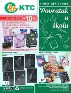 Pregled letka Katalog Škola trgovine KTC vrijedi od 31.07.2025