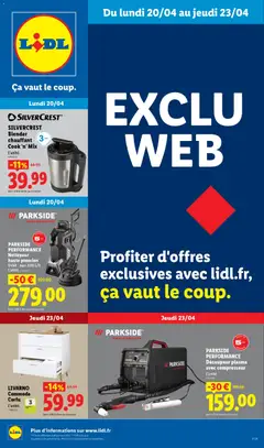 Prévisualisation de LIDL catalogue les bonnes affaires Exclu Web du magasin LIDL formulaire valide 20/04/2026