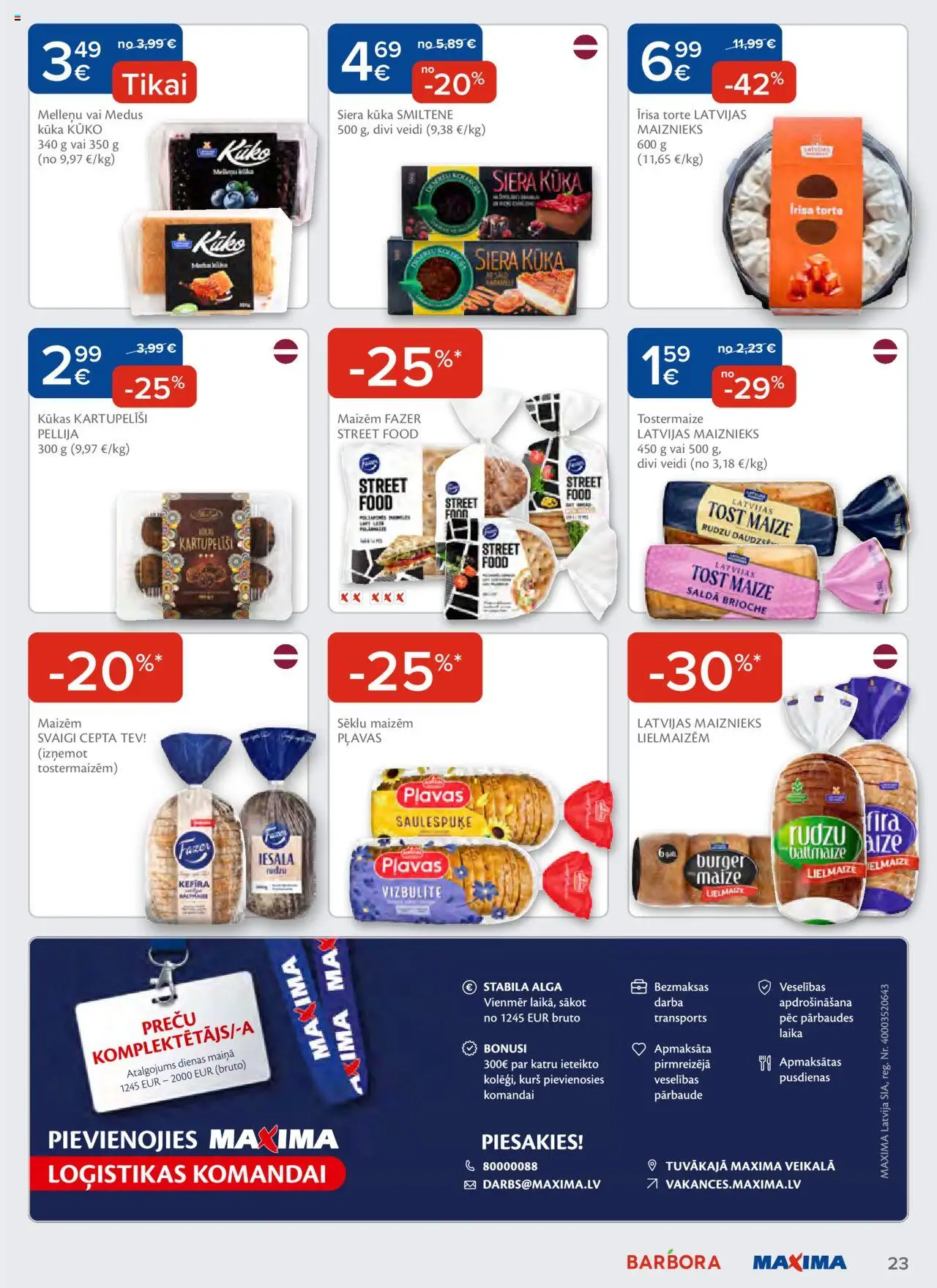 Skatīt Maxima akciju bukletu, derīgs no 2025.09.23