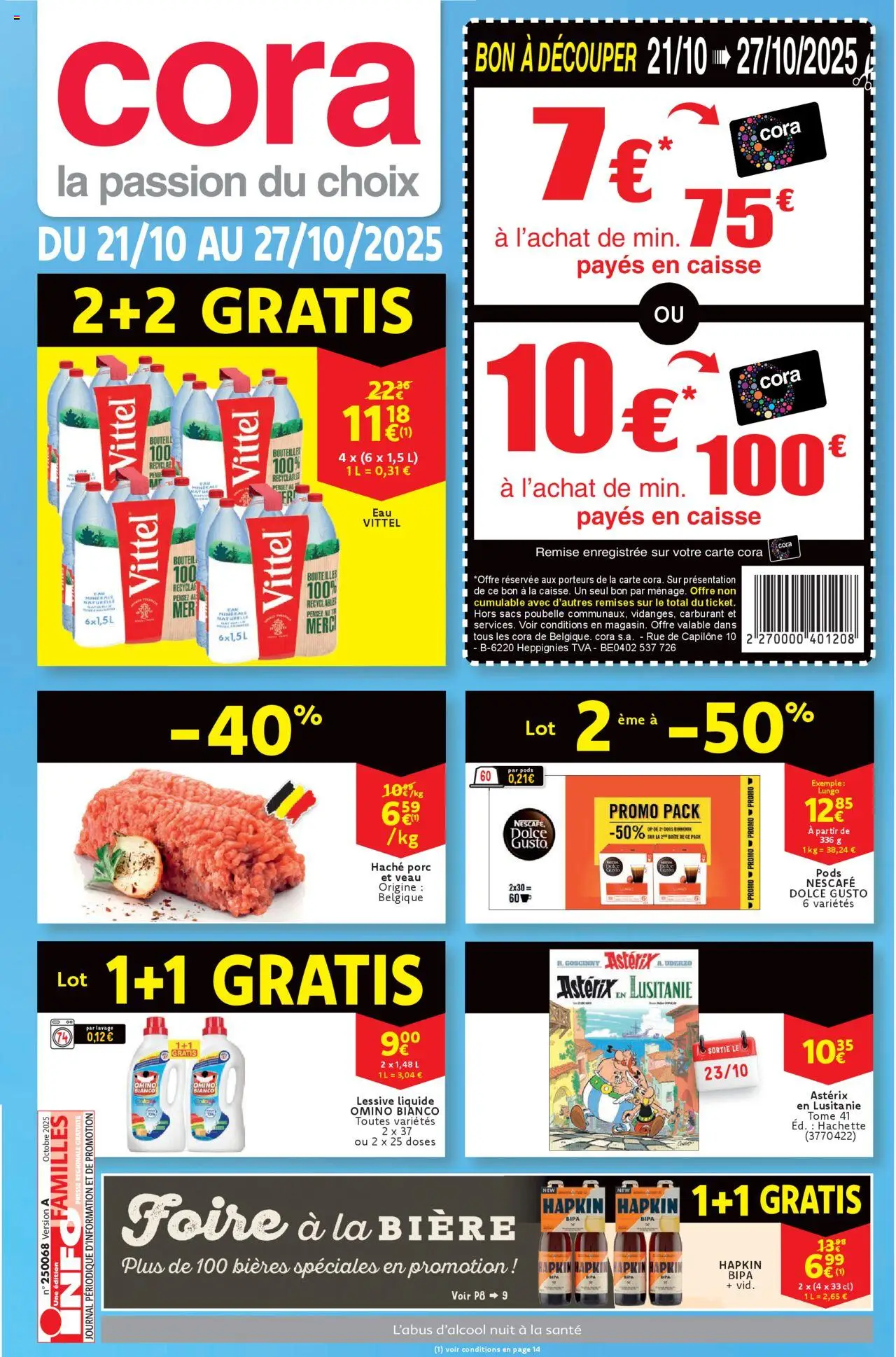 Cora shop Folder de la semaine 43 geldig vanaf 21/10/2025 - Paginanummer 1 - La, Nescafe