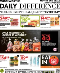 Preview of Woolworths flyer valid from 21/07/2025