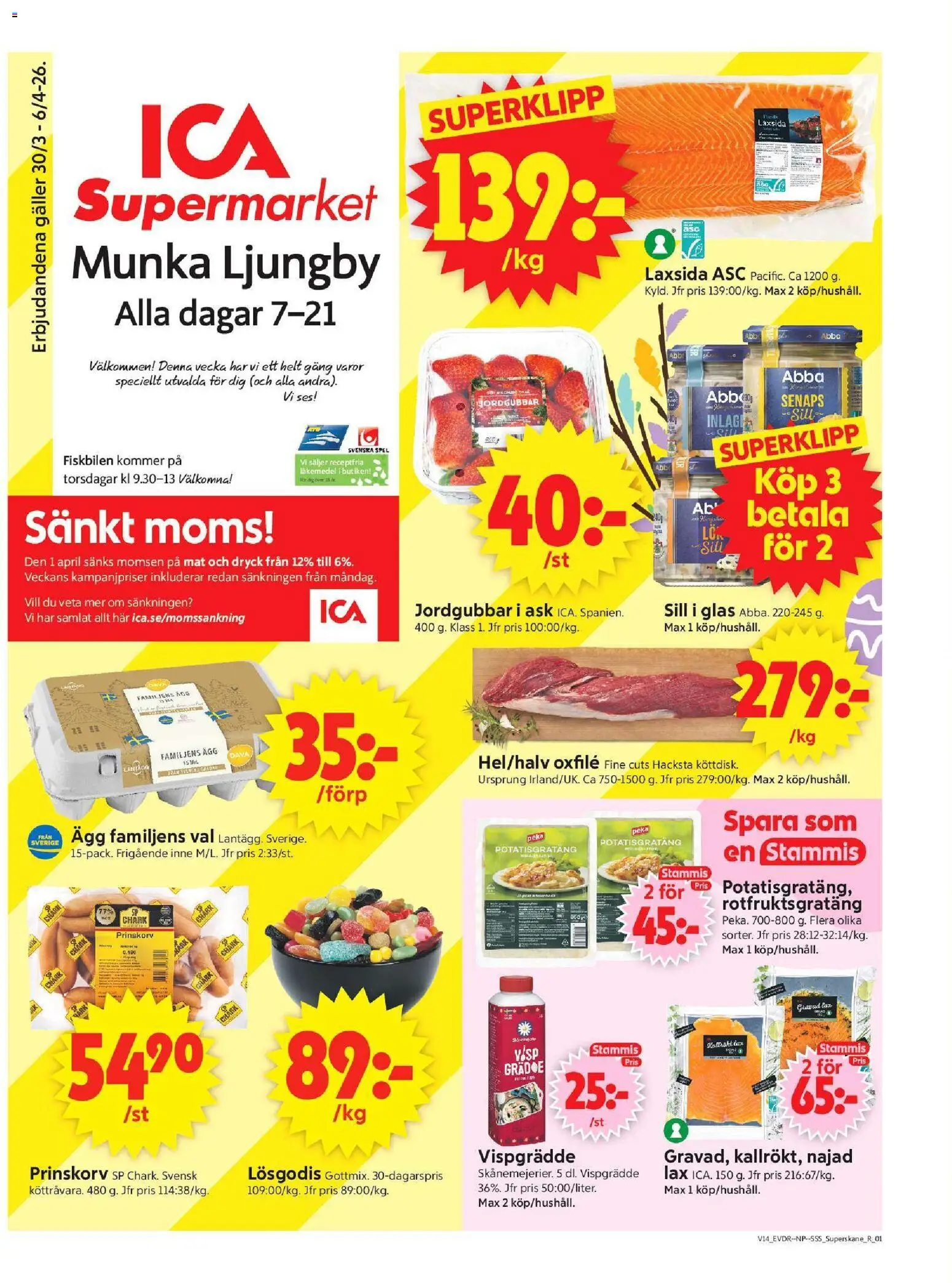 Förhandsgranska reklamblad Munka-Ljungby från butik ICA Supermarket gäller från 30/03/2026