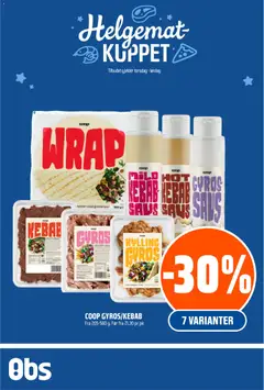 Forhåndsvis Helgemat Kuppet fra butikk Coop Obs gyldig fra 26/02/2026