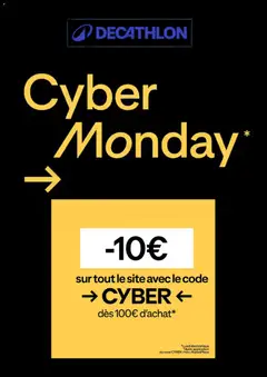 Prévisualisation de Cyber Monday du magasin Decathlon formulaire valide 01/12/2025