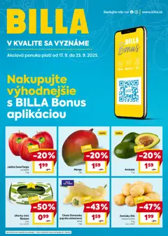 Náhľad Billa letáku platného od 17.09.2025