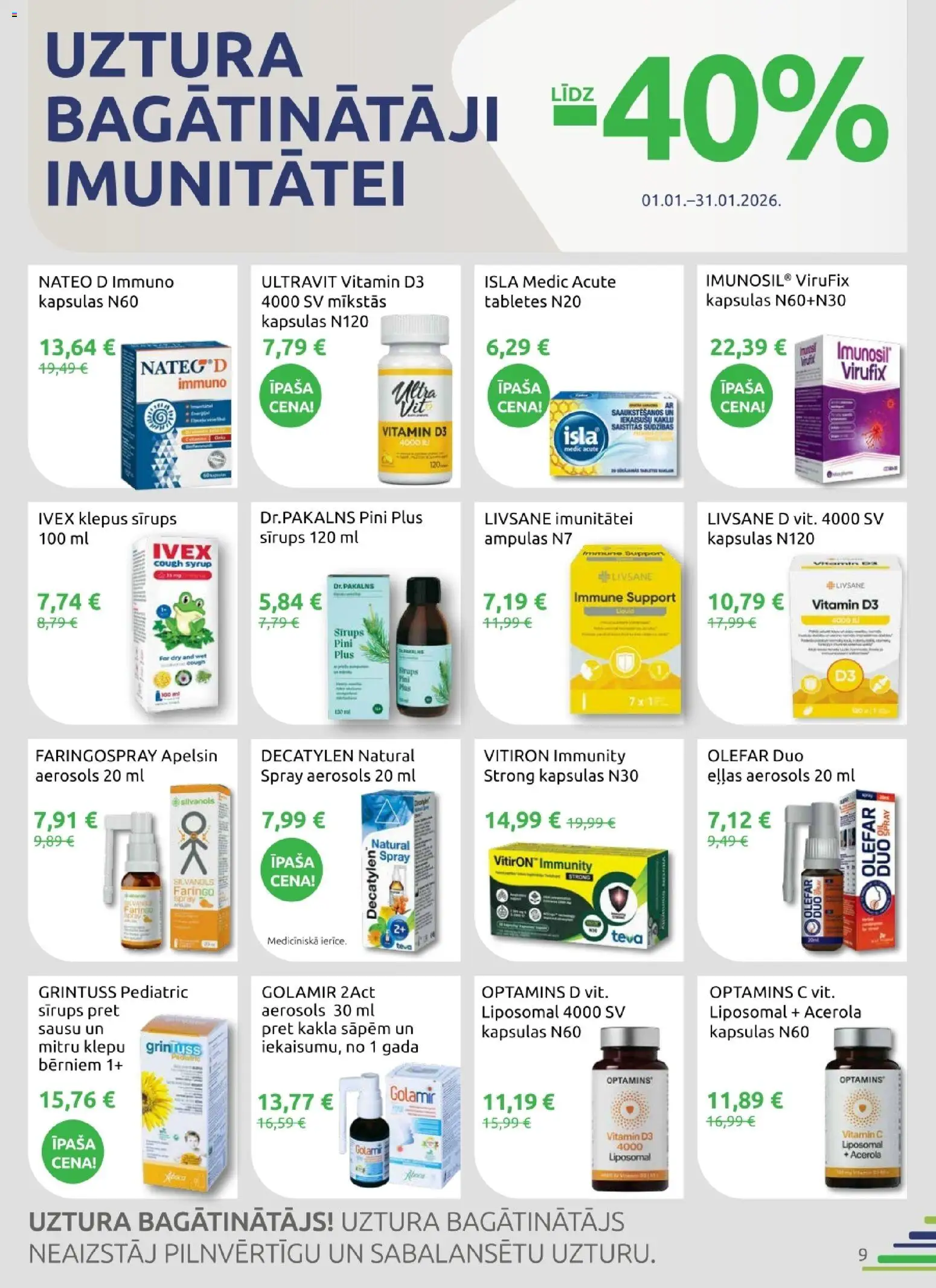 Skatīt BENU akciju bukletu, derīgs no 2026.01.01