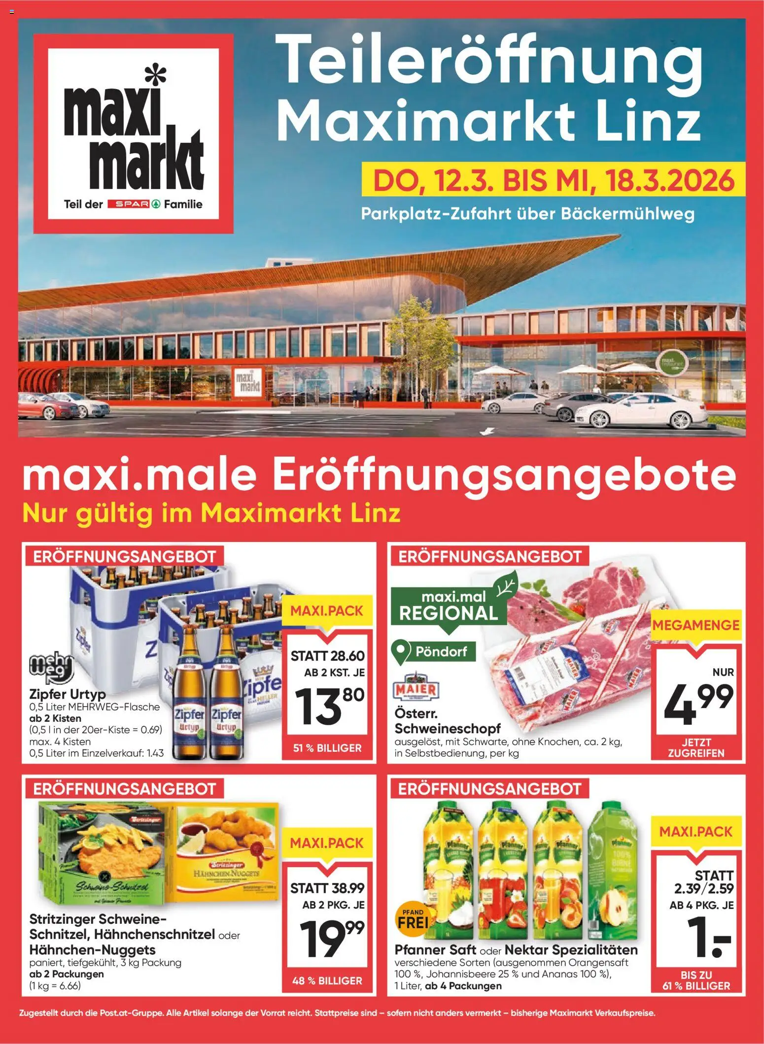 Vorschau der Angebote: Maximarkt Maximarkt Teileröffnung Linz gültig ab 12.03.2026