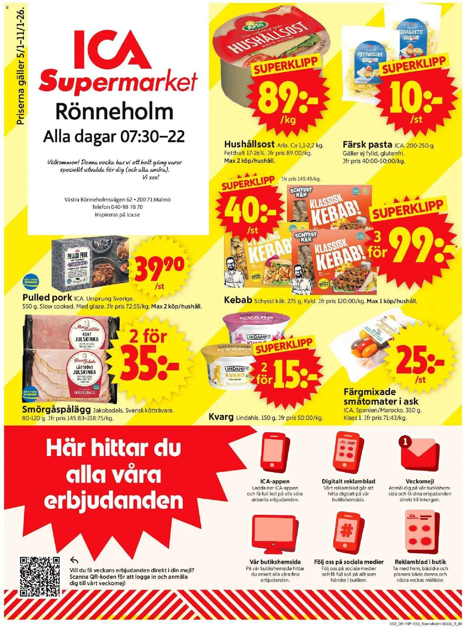 Förhandsgranska reklamblad Malmö från butik ICA Supermarket gäller från 05/01/2026