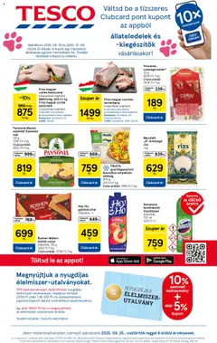Tesco - Akciós újság Tesco megtekintése, amely érvényes 2025.09.25.-től
