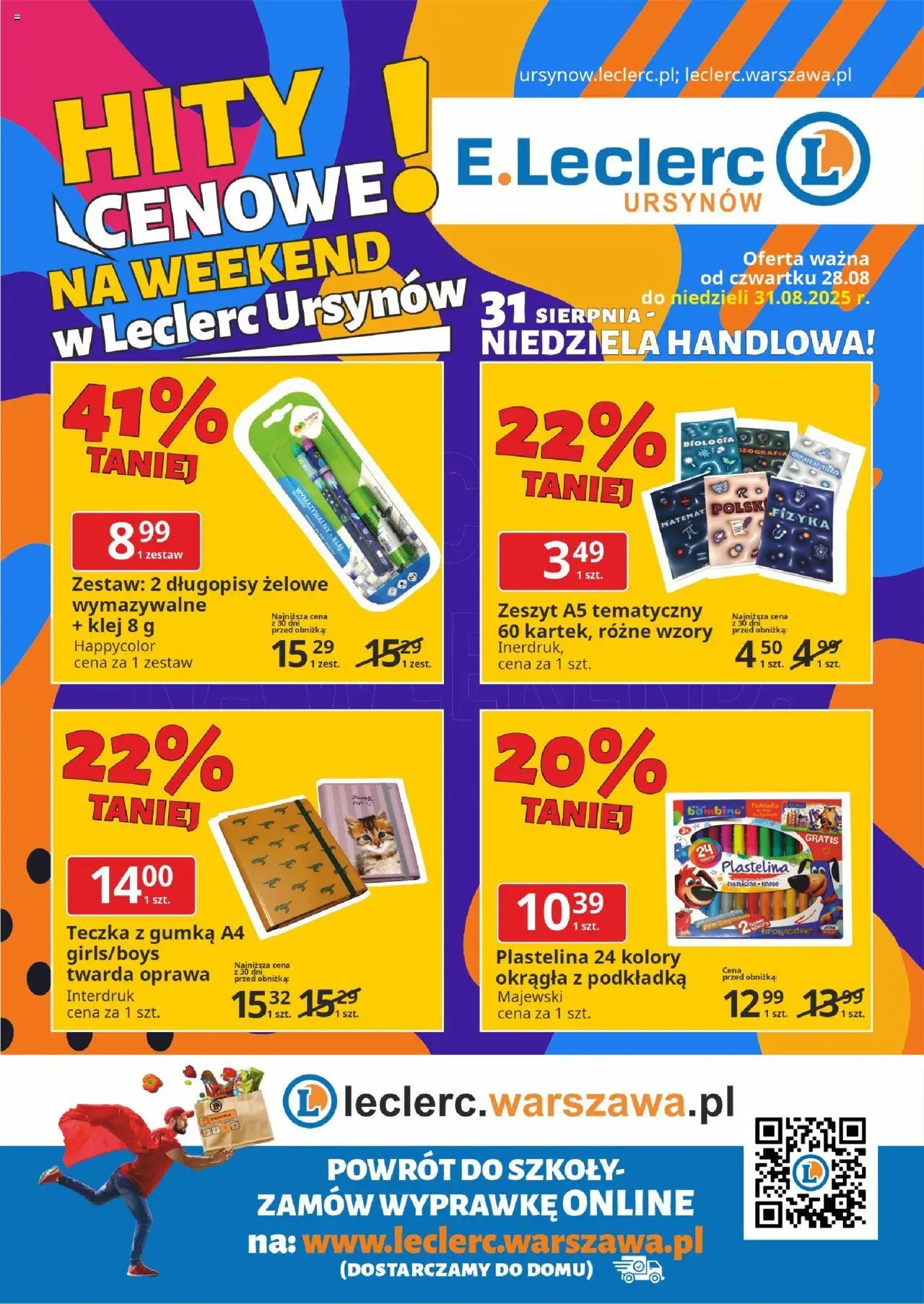 E.Leclerc Warszawa Ursynów od 28.08.2025 - Nowa Gazetka - Numer strony 1