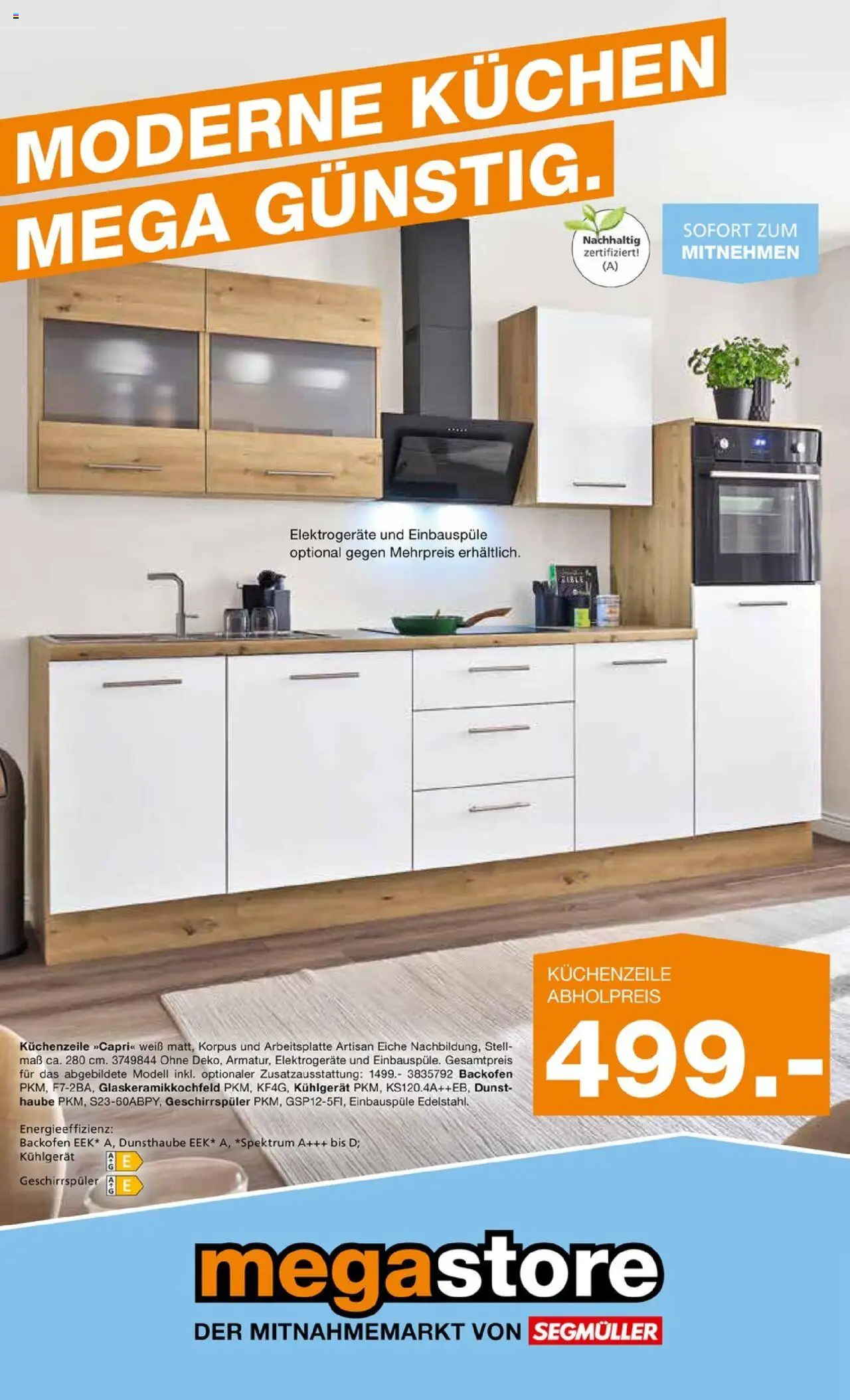 Segmüller Moderne Küchen mega günstig (vom 01.09.2025 - 05.10.2025)