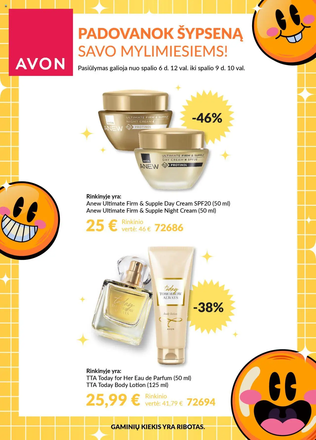 AVON leidinys galioja nuo 2025.10.06 – puslapio numeris 1