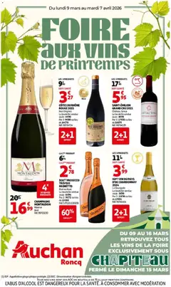 Prévisualisation de Auchan - Foire aux vins de Printemps du magasin Auchan formulaire valide 09/03/2026