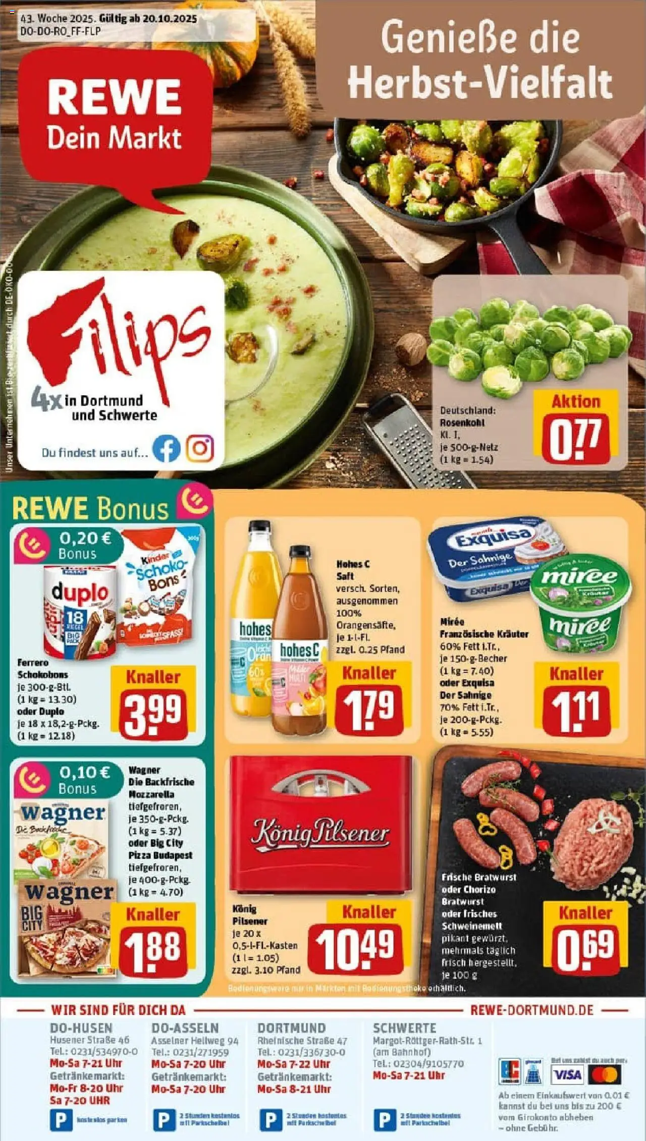 REWE Prospekt ab 19.10.2025 nächste Woche - Prospekt Schwerte	