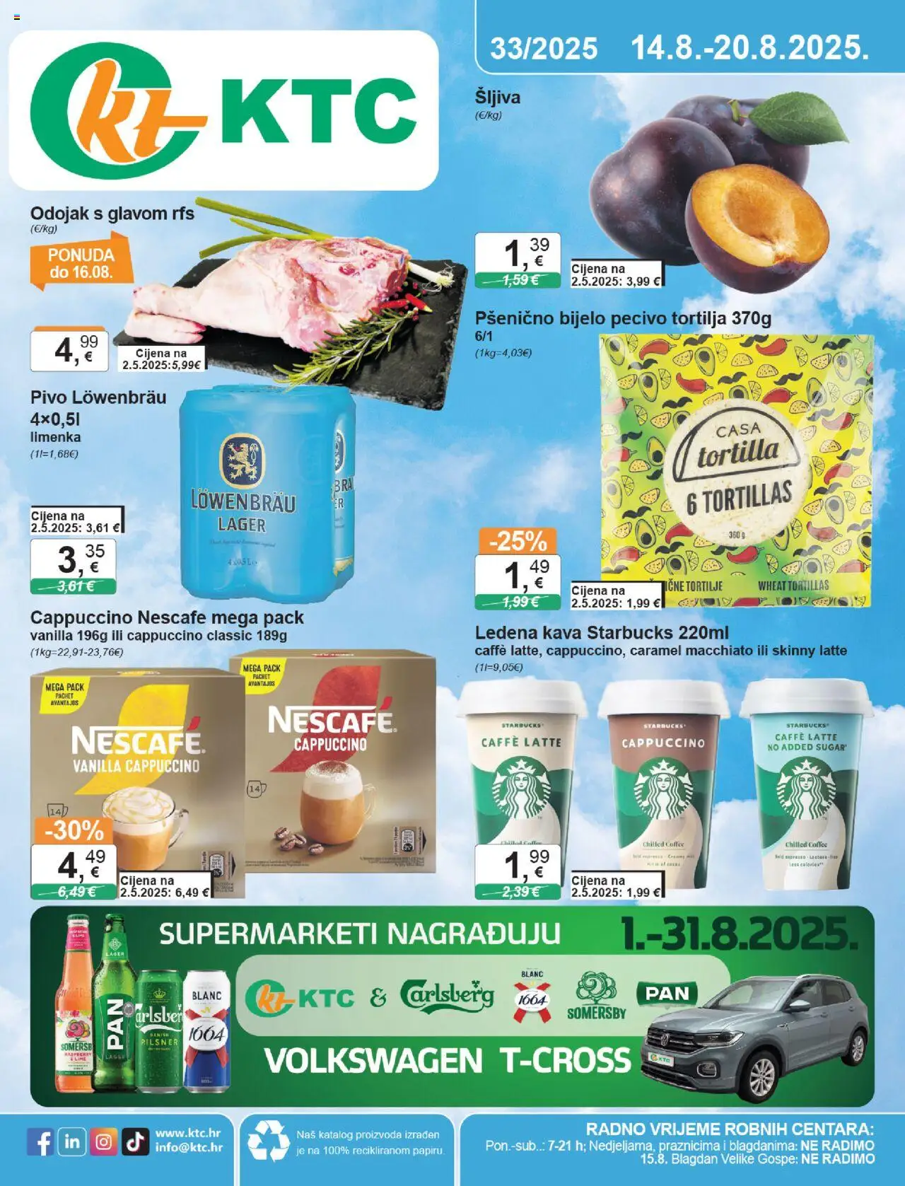 KTC aktualni Katalog vrijedi od 14.08.2025 - tjedna akcija broj stranice 1