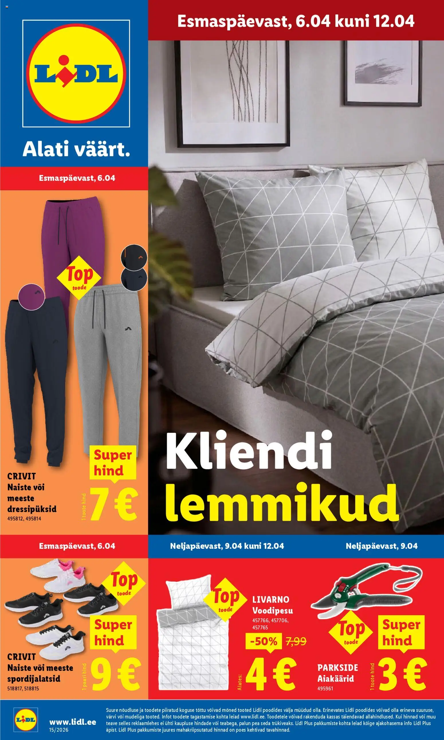 Lidl kliendilehe eelvaade alates 06.04.2026