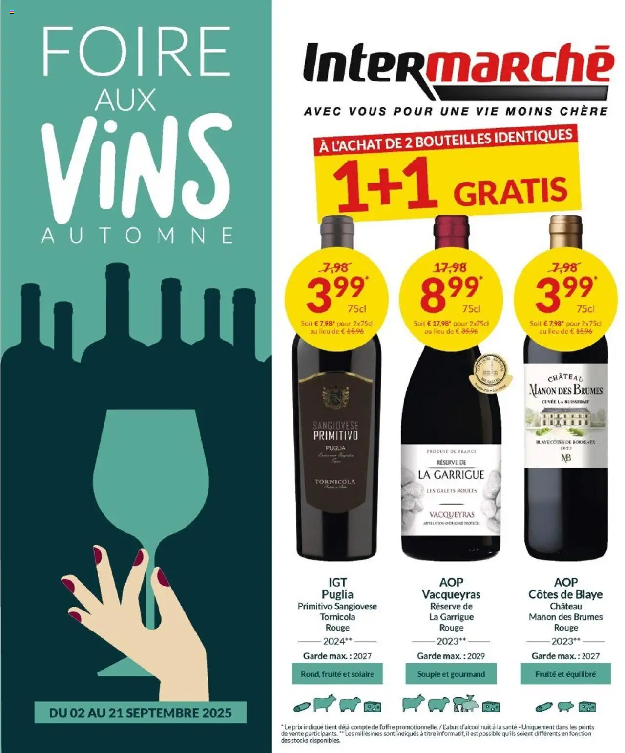 Intermarché shop Publicité Vins geldig vanaf 02/09/2025 - Paginanummer 1