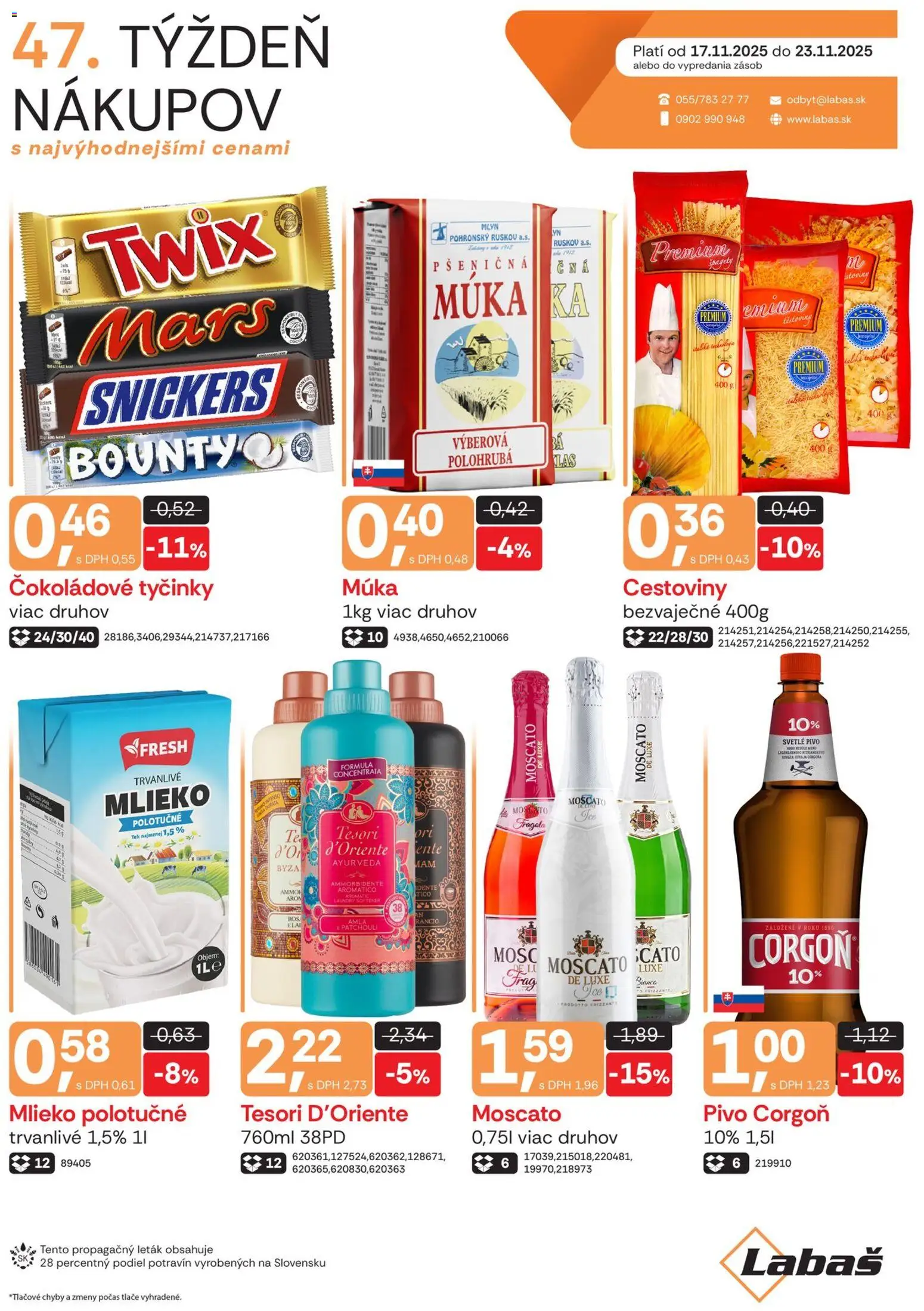 Náhľad Labaš letáku platného od 17.11.2025