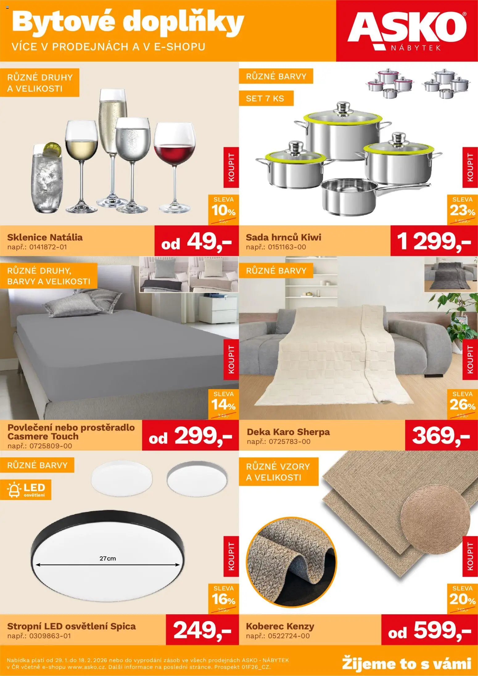 Náhled nabídky: ASKO nábytek Leták - Bytové doplňky za skvělé ceny platný od 29.01.2026