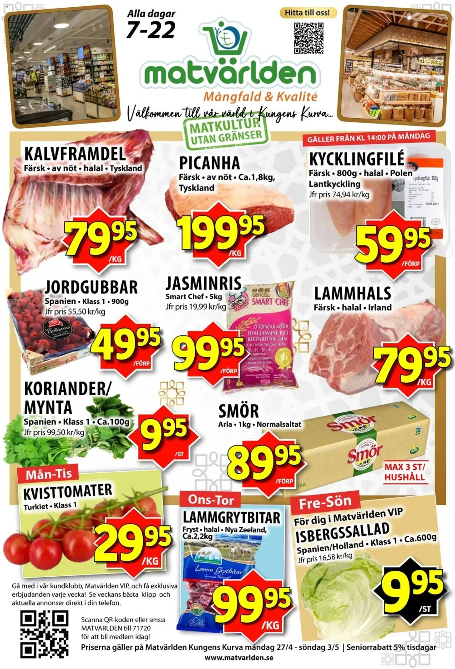 Förhandsgranska reklamblad Matvärlden erbjudanden från butik Matvärlden gäller från 27/04/2026