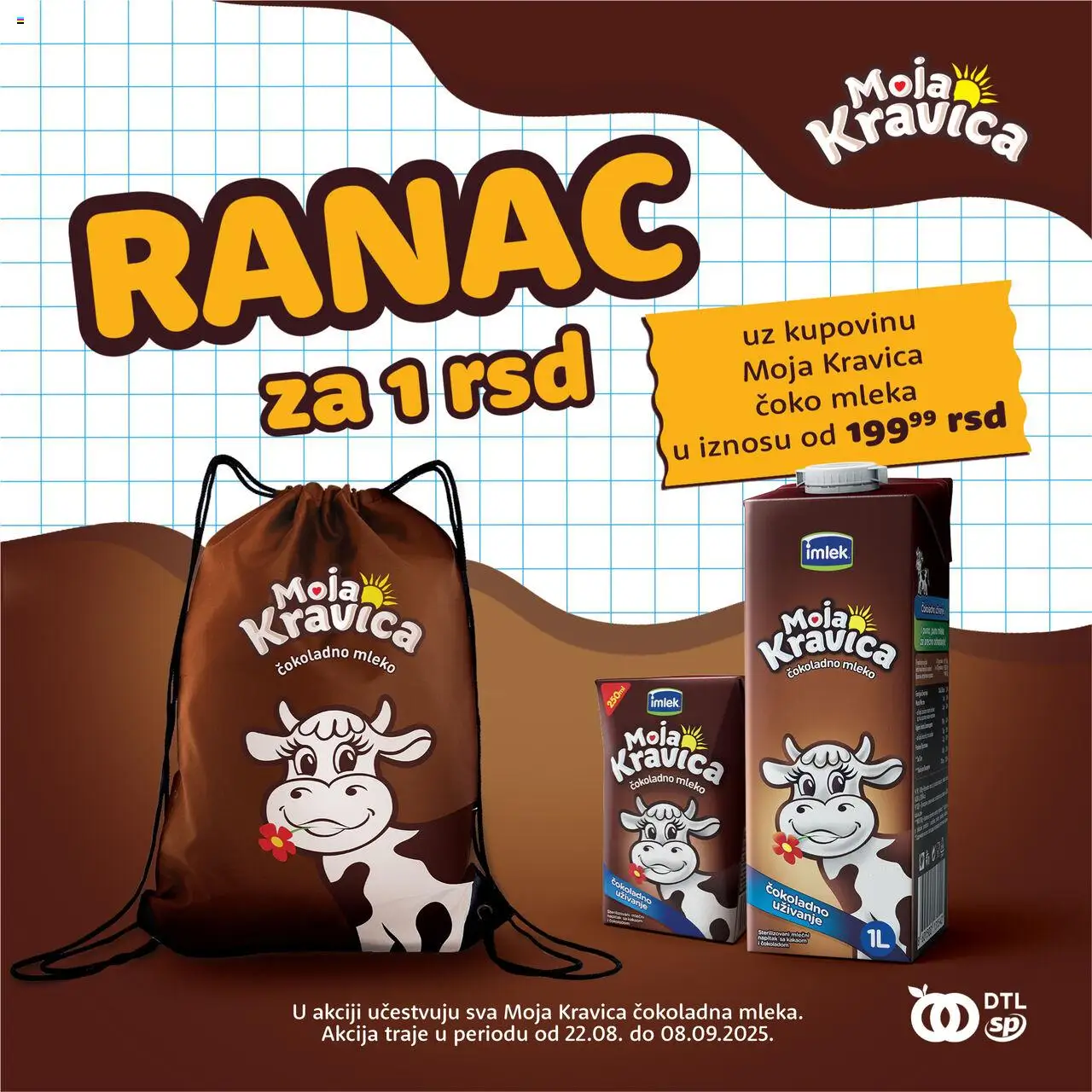 Senta Promet katalog važi od 22.08.2025 - stranica 1 - Ranac, Moja kravica, Mleko, Čokoladno mleko