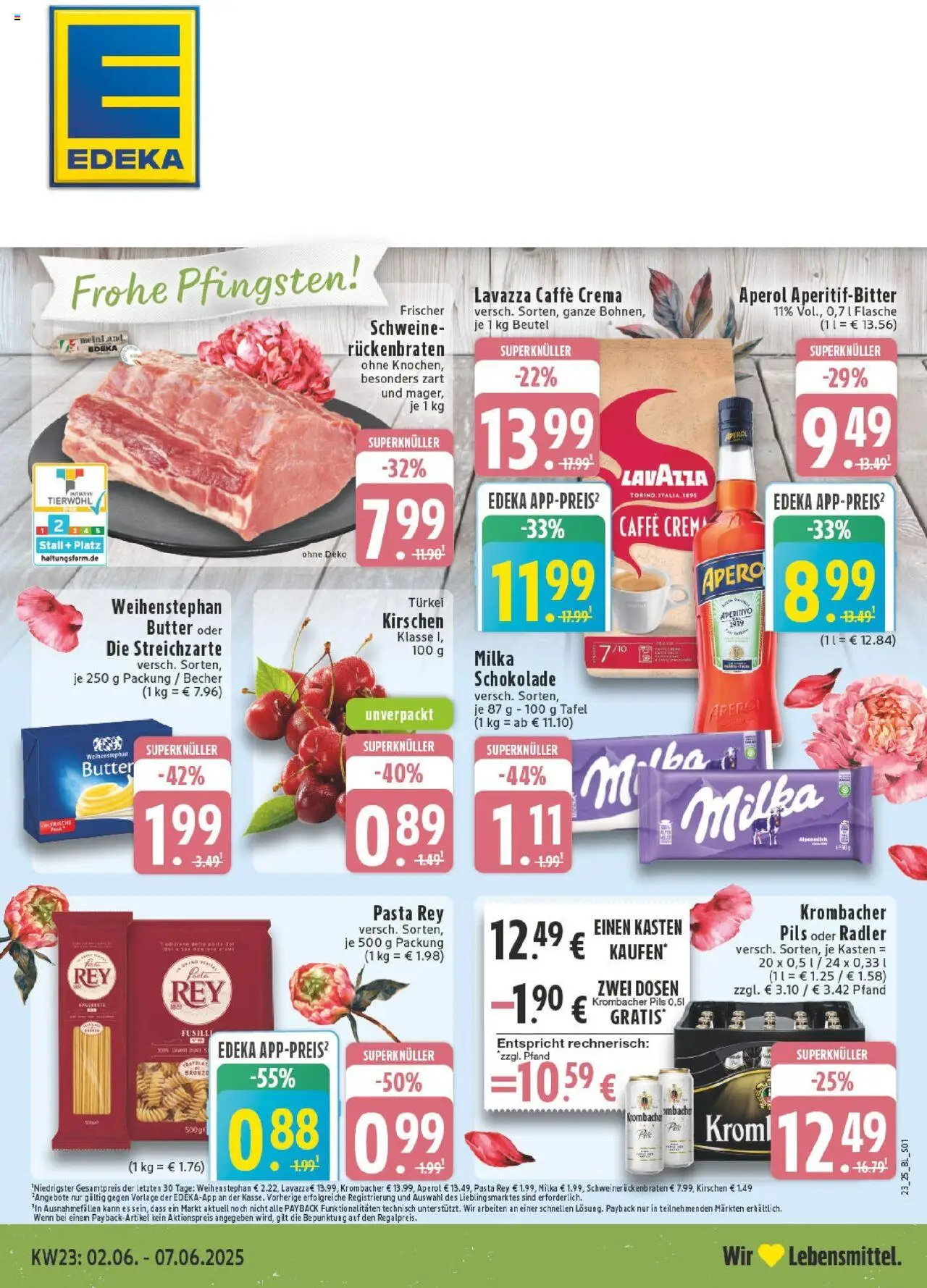 EDEKA Prospekt ab 01.06.2025 - Prospekt Winterberg-Zueschen Online - Butter, Schokolade, Pasta, Milka schokolade, Krombacher, Lavazza, Radler, Weihenstephan butter