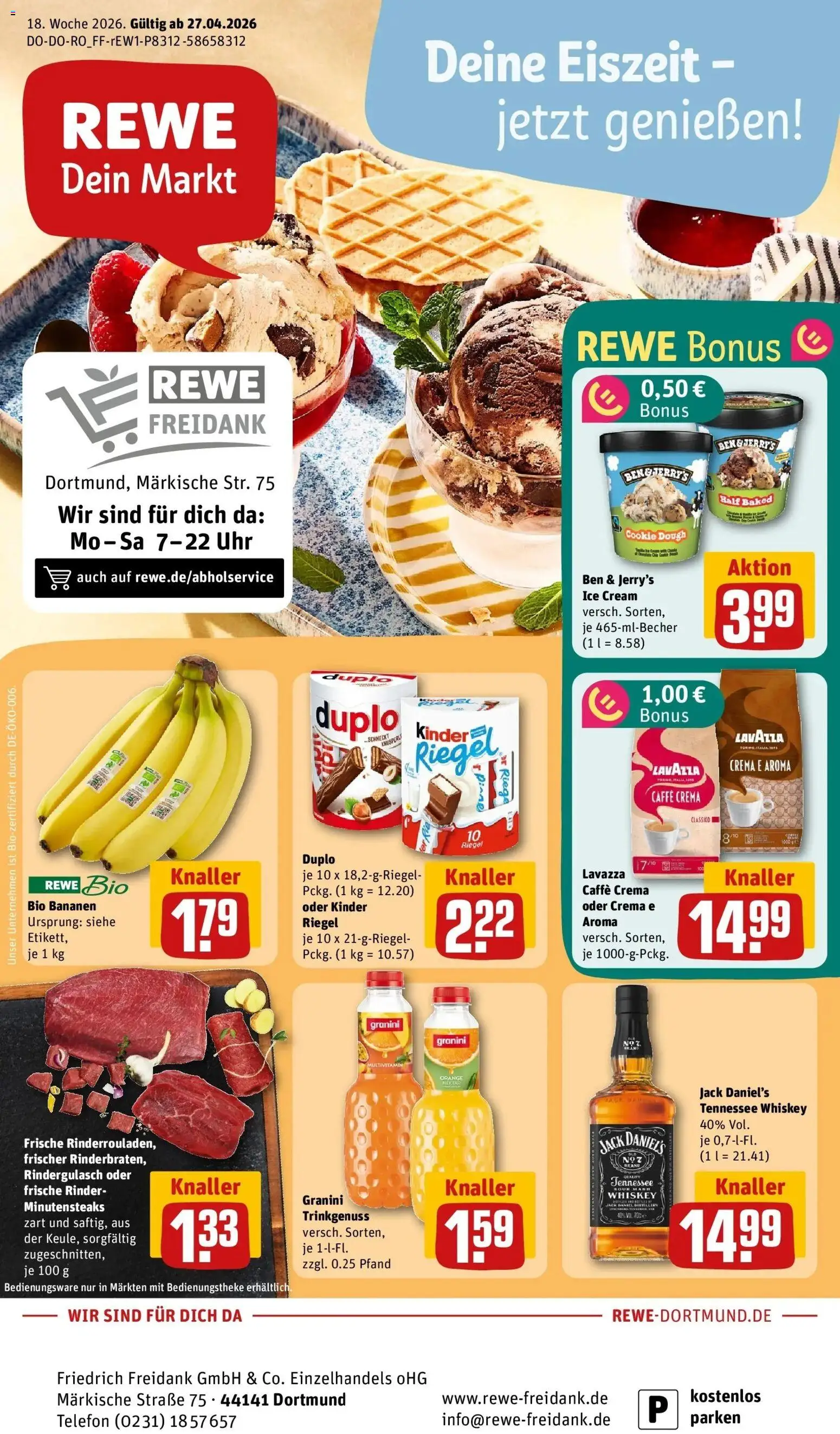 Vorschau von dem Prospekt des Geschäftes Rewe, gültig ab dem 27.04.2026