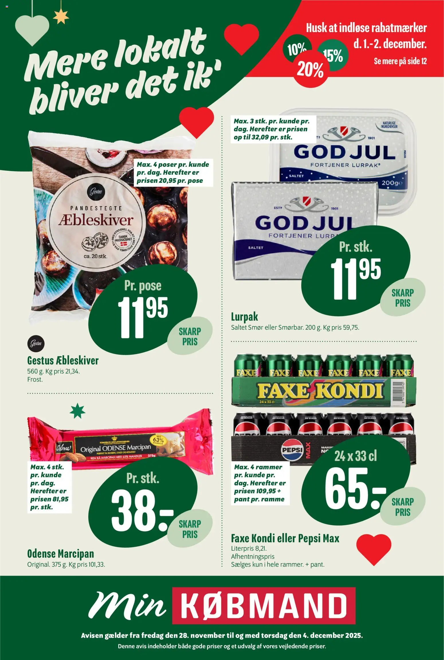 Eksempel på tilbudsavis Tilbudsavis fra butik Min Købmand gyldig fra 28/11/2025
