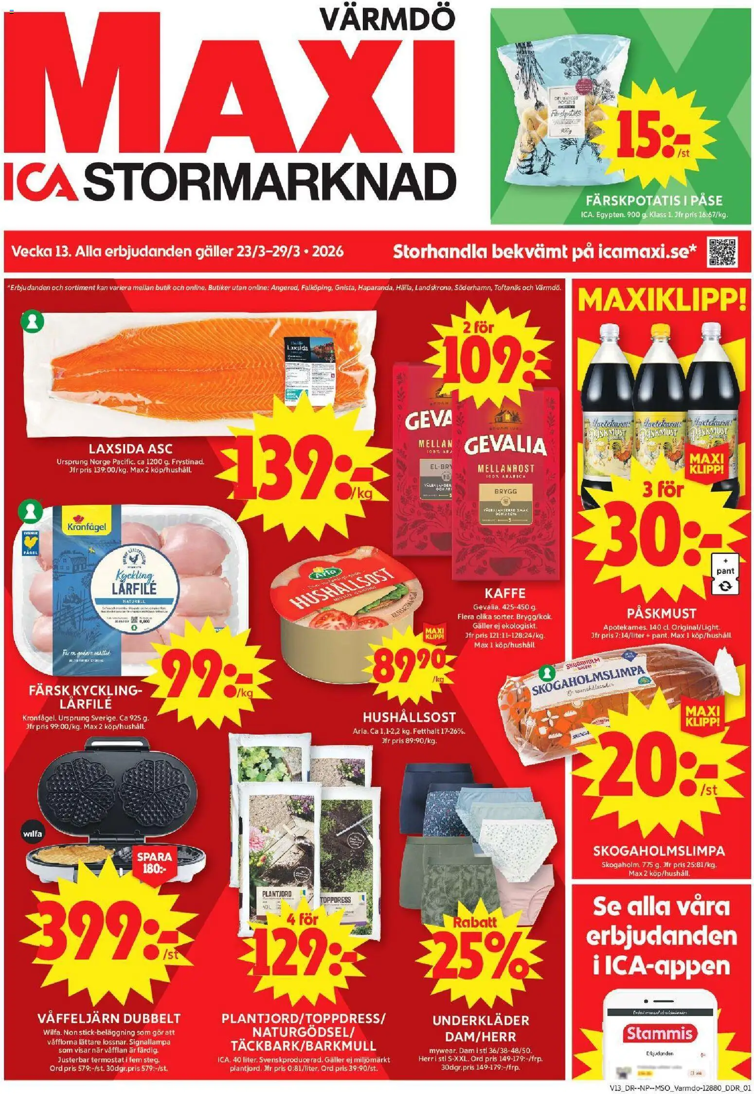 Förhandsgranska reklamblad Gustavsberg från butik ICA Maxi gäller från 23/03/2026