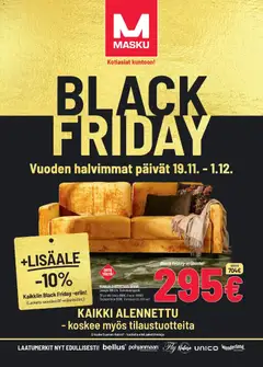Kaupan Masku Black Friday esikatselu, voimassa 19/11/2025