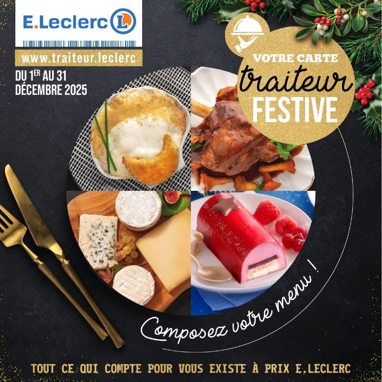 Prévisualisation de Carte traiteur festive - mixte du magasin E.Leclerc formulaire valide 18/11/2025