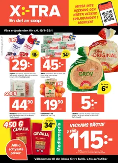 Förhandsgranska reklamblad Aktuella reklamblad Coop X:-TRA från butik Coop X:-TRA gäller från 19/01/2026