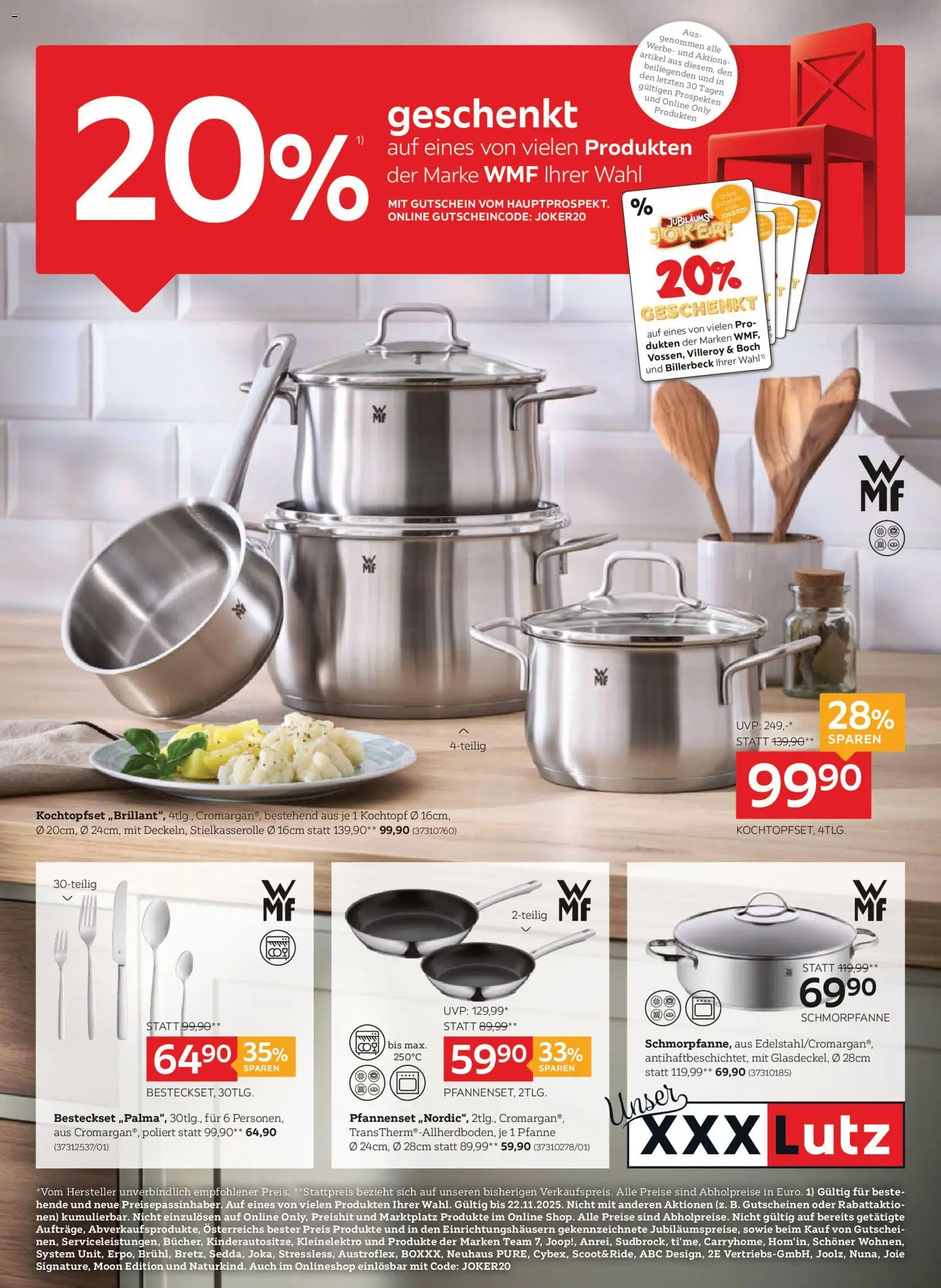 Vorschau der Angebote: XXXLutz Jubiläumsgutscheine gültig ab 11.11.2025