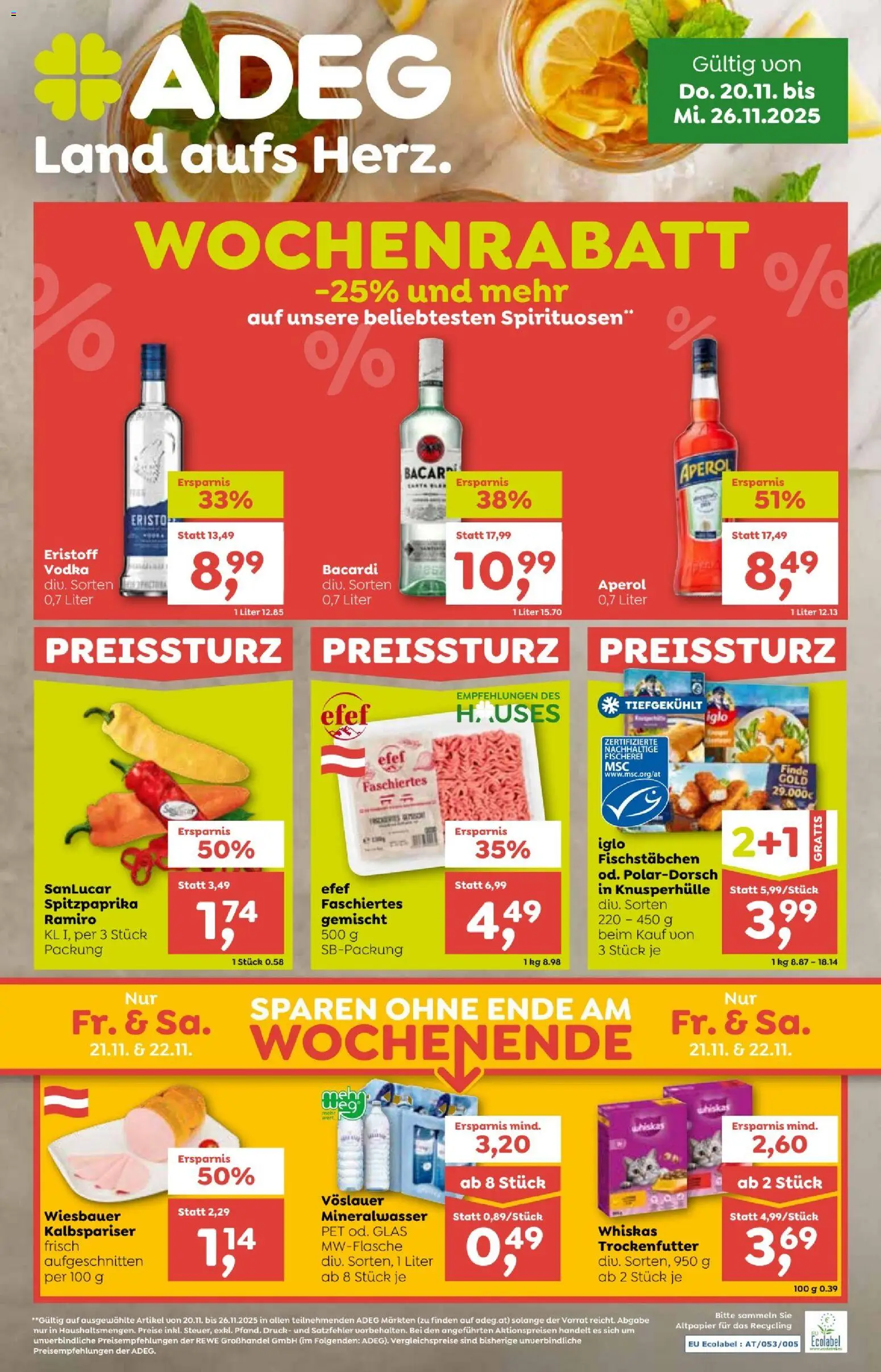 Vorschau der Angebote: ADEG Spittal gültig ab 20.11.2025